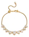 Nadri Luxor Trillion Cubic Zirconia Slider Bracelet In Gold