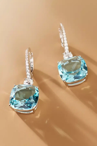 Nadri Macaron Aqua Cut Drop Earrings In Blue