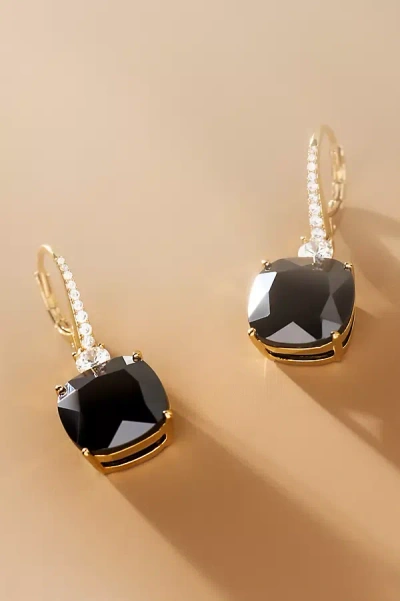 Nadri Macaron Black Cut Drop Earrings