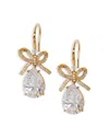 NADRI MACARON CUBIC ZIRCONIA PEAR BOW DROP EARRINGS