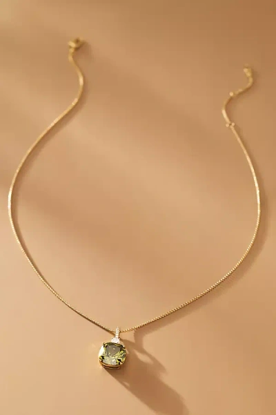Nadri Macaron Green Pendant Necklace