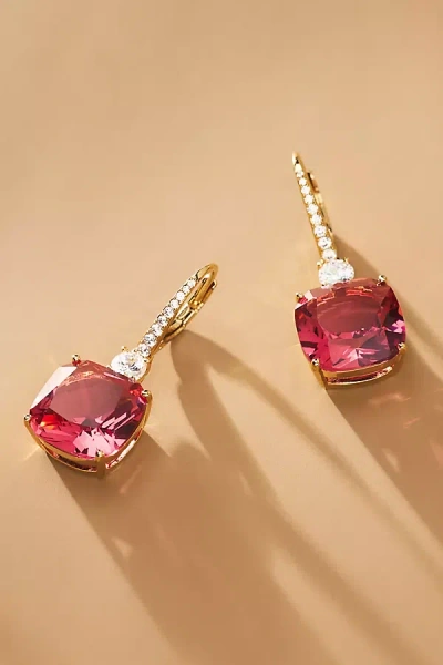 Nadri Macaron Pink Cut Drop Earrings