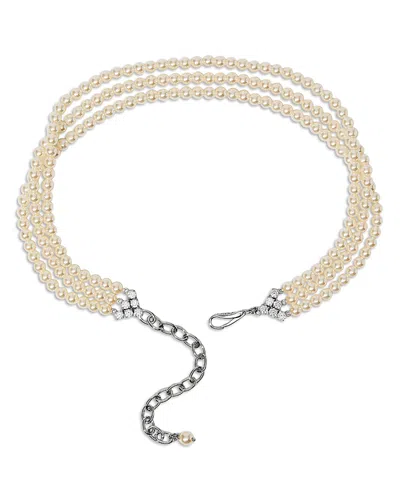Nadri Madrid Triple Strand Imitation Pearl Choker, 15 In Gold