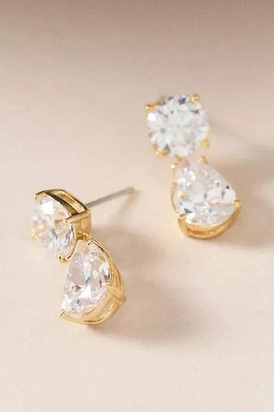 Nadri Maiden Crystal Drop Earrings In Gold
