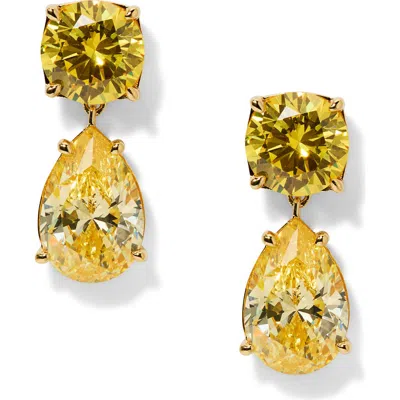 Nadri Maiden Cubic Zirconia Drop Earrings In Gold