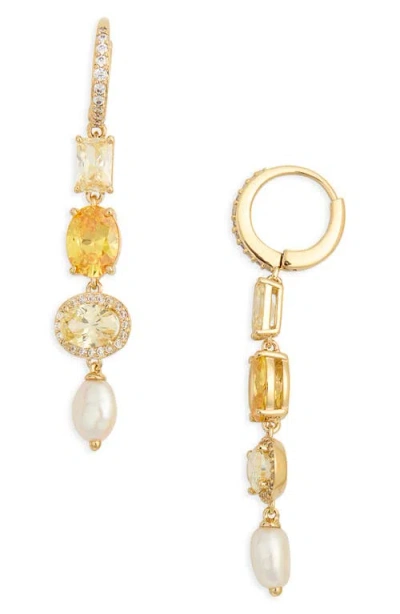 Nadri Maiden Linear Drop Earrings In Gold