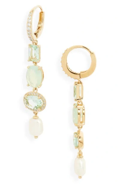 Nadri Maiden Linear Earrings In Gold