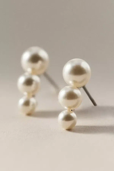 Nadri Maisie Pearl Post Earrings In Metallic