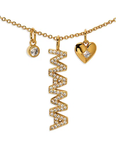 Nadri Marbella Cubic Zirconia Mama Charm Necklace, 16-18l In Purple