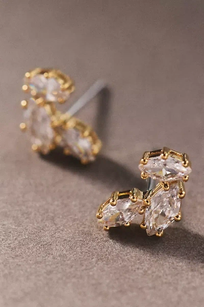 Nadri Marquise Crystal Cluster Post Earrings In Gold