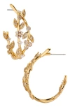 Nadri Midsommer Cubic Zirconia Inside Out Hoop Earrings In Gold
