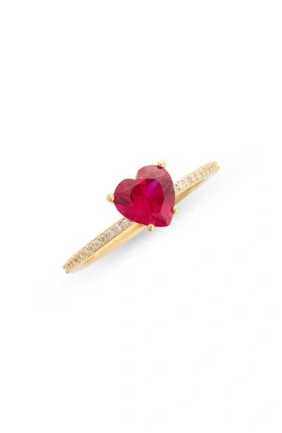 Nadri Modern Love Cubic Zirconia Heart Ring