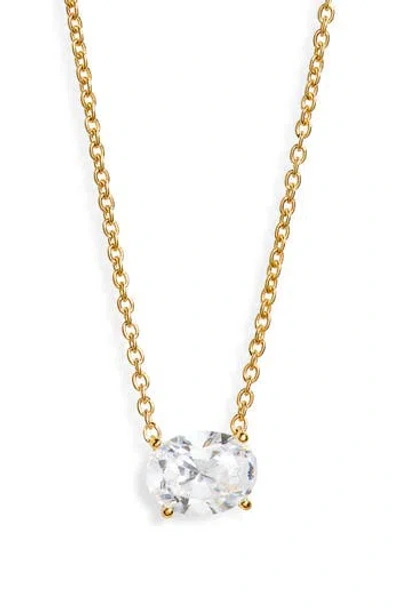 Nadri Modern Love Cubic Zirconia Pendant Necklace In Gold