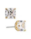 Nadri Modern Love Cushion Cut Cubic Zirconia Stud Earrings In Gold