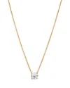 Nadri Modern Love Round Cut Solitaire Necklace, 16-18 In Gold