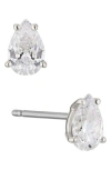 Nadri Modern Luv Small Pear Cubic Zirconia Stud Earrings