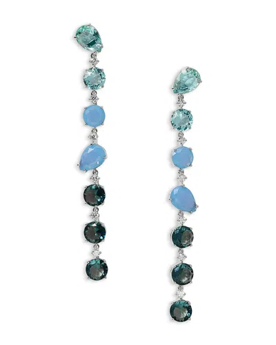 Nadri Mojito Crystal Linear Drop Earrings In Blue