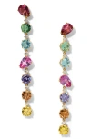 Nadri Mojito Crystal Linear Drop Earrings In Multi