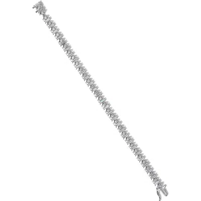 Nadri Mosaic Cubic Zirconia Line Bracelet In Silver