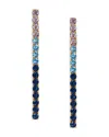 Nadri Multicolor Mixed Stone Linear Drop Earrings In 18k Gold Plated In Multi