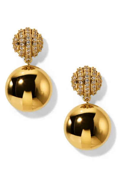 Nadri Muse Double Drop Earrings In Gold