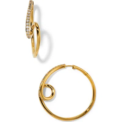 Nadri Muse Swirl Hoop Earrings In Gold