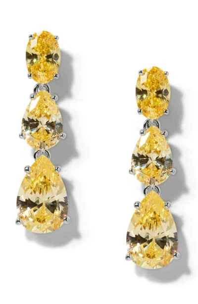 Nadri Natural Beauty Crystal Linear Drop Earrings