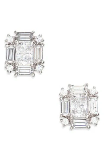 Nadri Nolita Halo Stud Earrings In Gray