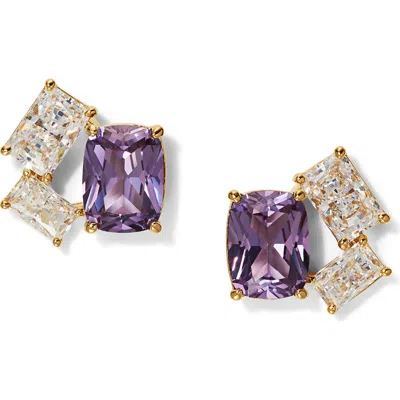 Nadri Northern Lights Cubic Zirconia Cluster Stud Earrings In Multi