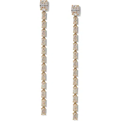 Nadri Northern Lights Cubic Zirconia Linear Drop Earrings In Gold
