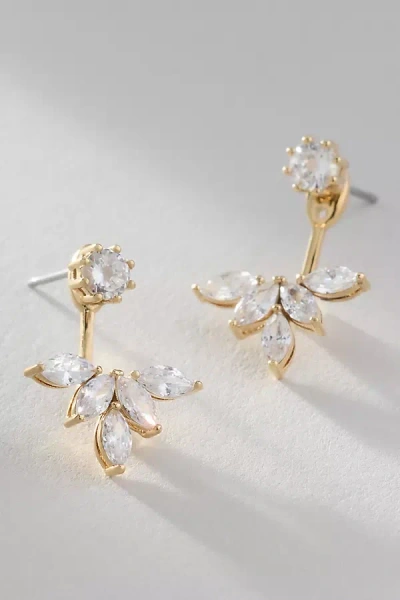 Nadri Olivia Crystal Front-back Earrings In Gold