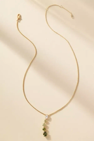 Nadri Ombre Linear Y-neck Necklace In Gold