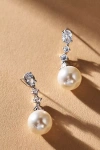 Nadri Oval Crystal Pearl Drop Earrings In Multi