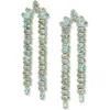 Nadri Palm Springs Green Stone Double Strand Drop Earrings In Gold