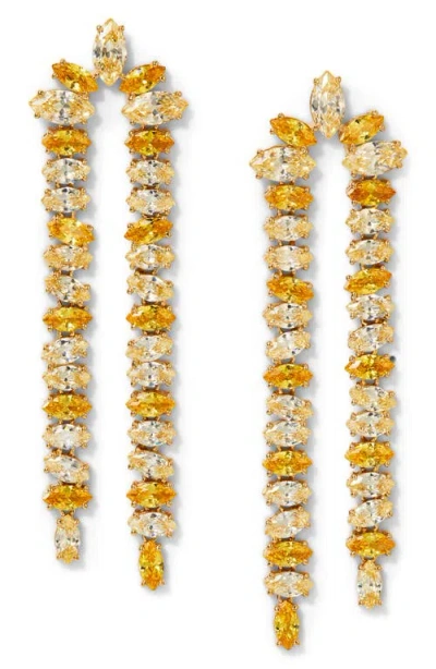 NADRI NADRI PALM SPRINGS DOUBLE LINEAR DROP EARRINGS