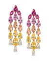 Nadri Palm Springs Multicolor Pear Stone Chandelier Drop Earrings In Gold