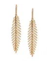 Nadri Palm Springs Pave Leaf Drop Earrings In Gold