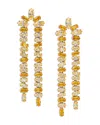 Nadri Palm Springs Yellow Stone Double Strand Drop Earrings In Gold