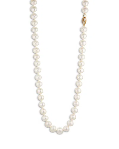NADRI PAVE CLASP CULTURED FRESHWATER PEARL ALL AROUND LONG COLLAR NECKLACE, 20