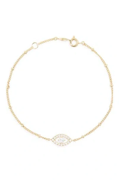 Nadri Pavé Cz Evil Eye Line Bracelet In Gold