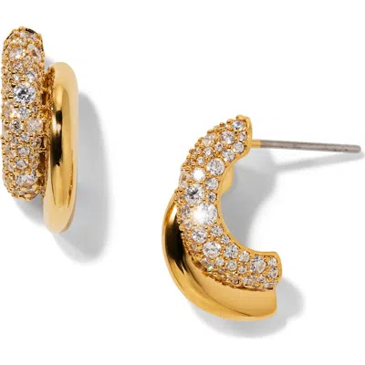 Nadri Pavé Double Hoop Earrings In Gold