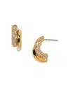 Nadri Pave Double Row Drop Earrings In Gold