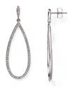 Nadri Pave Drop Earrings In Silver
