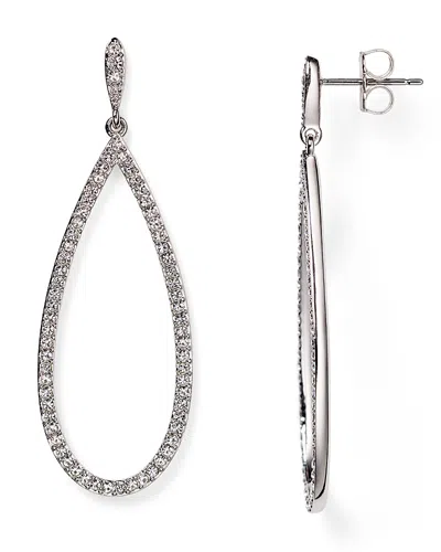 Nadri Pave Drop Earrings In Silver