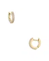Nadri Pave Huggie Hoop Earrings In 18k Gold Plated Or Rhodium Plated In Gold