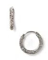 Nadri Pave Huggie Hoop Earrings In Rhodium