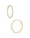Nadri Pave Inside Out Hoop Earrings In 18k Gold Plated Or Rhodium Plated
