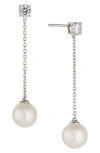 Nadri Cultured Genuine Freshwater Pearl Drop Earrings In Neutral