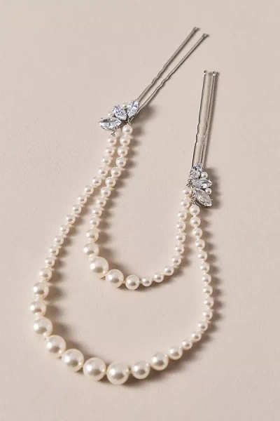 Nadri Pearl Hair Pin In White