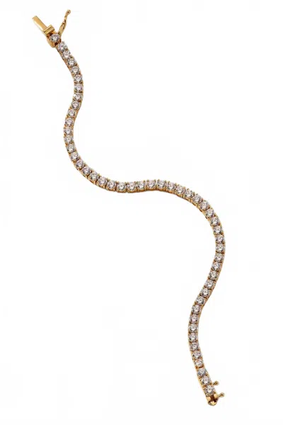 Nadri Perfect Tennis 3mm Cubic Zirconia 6.5" Bracelet In Gold